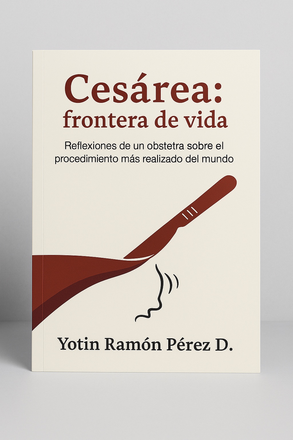 Libro físico Cesárea: frontera de vida en vista frontal tridimensional